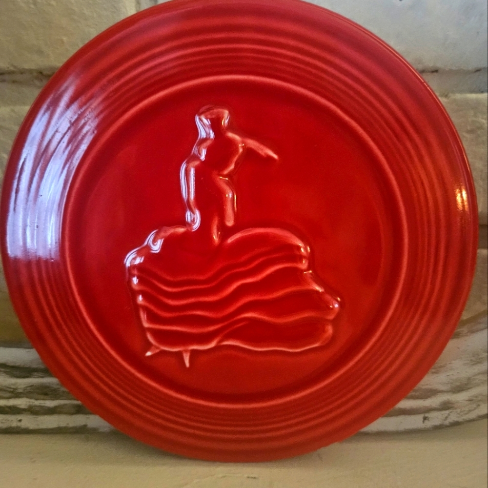 Fiestaware Red trivet dish